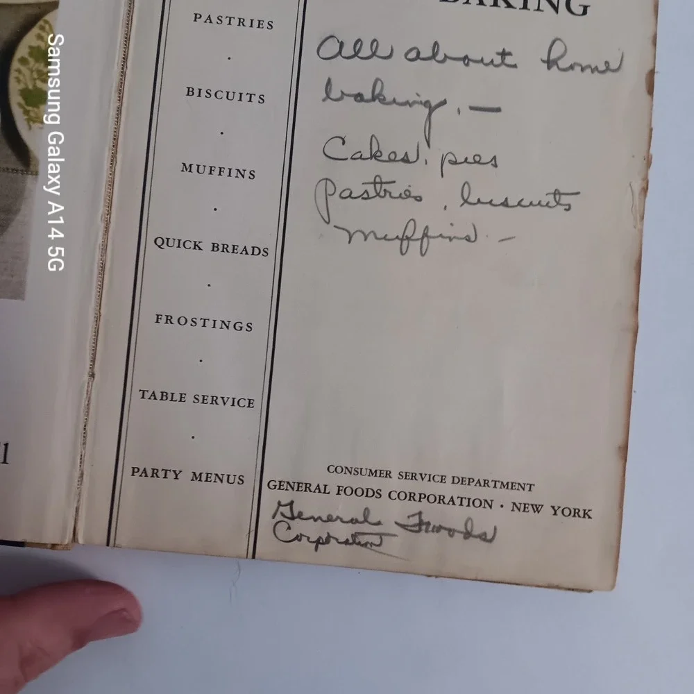 ALL ABOUT HOME BAKING Cookbook Vintage 1933 General Foods Depression Era